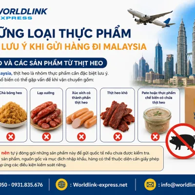 Gửi hàng đi Malaysia: Các loại thực phẩm bị cấm 