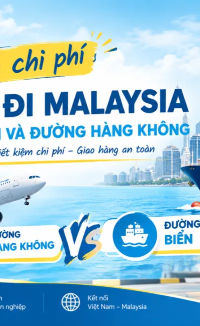So sánh chi phí gửi hàng đi Malaysia: Đường biển & hàng không