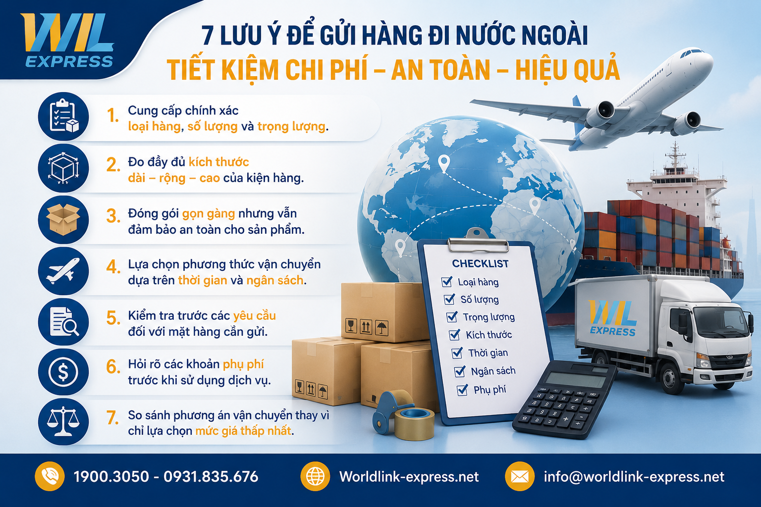 Lưu ý gửi hàng đi nước ngoài