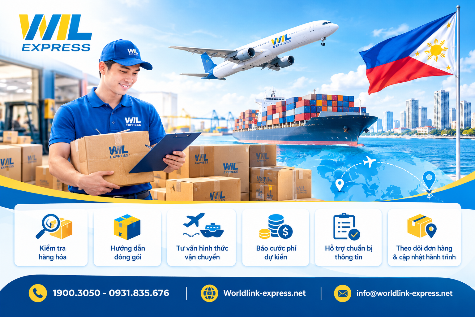 Dịch vụ gửi hàng từ Việt Nam đi Philippine