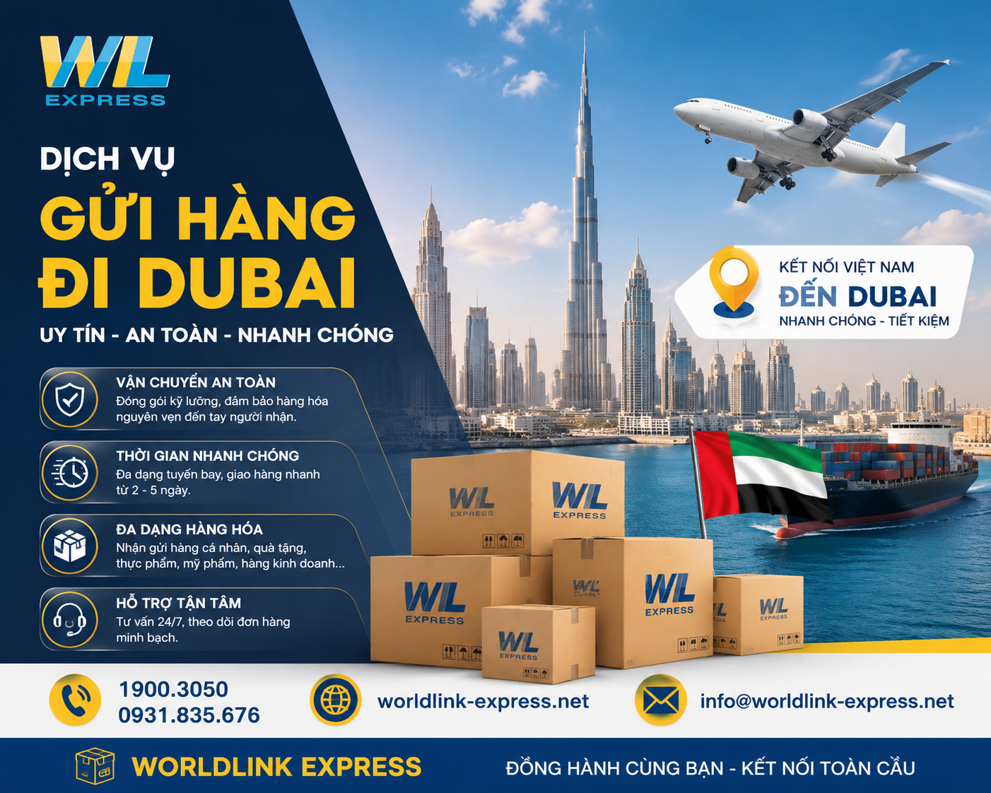 Đơn vị gửi hàng đi Dubai uy tín